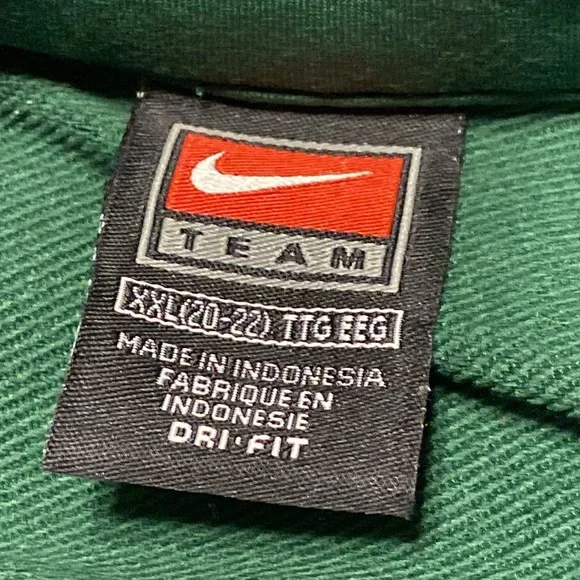 Nike Deadstock Vintage Y2K 2000s Nike Track Jacket Green Sz XXL - Picture 7 of 12
